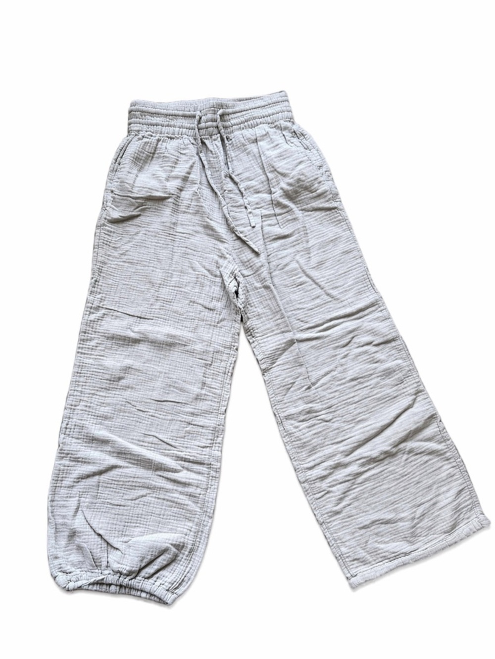 OYSHO Light Gray Wide Leg Pants 100% cotton. Loungewear